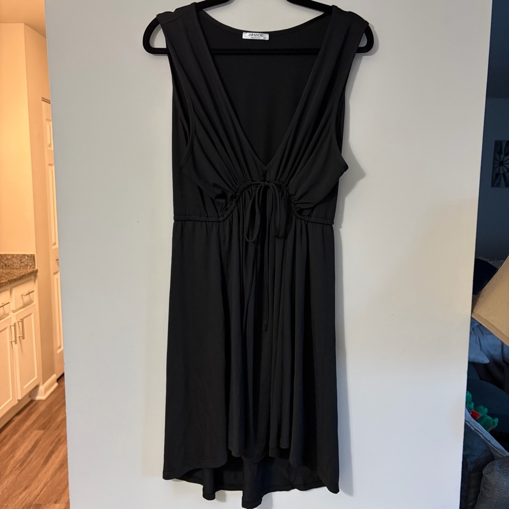 Elegant Black Sleeveless Dress swim coverup